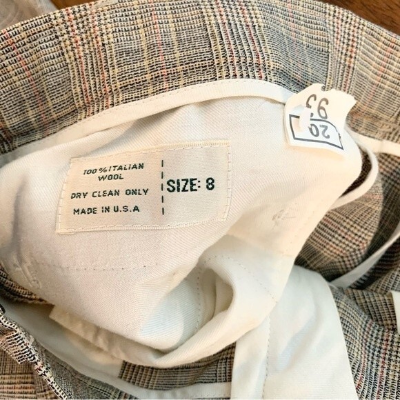 Vintage Fairway & Greene Italian Wool Plaid Modest High Waisted Golf Shorts - Picture 7 of 10